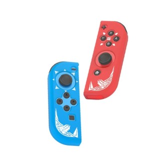 IINE Gamepad Silicone Flat Protective Sleeve Handle Split Silicone Case For Nintendo Switch Joy-Con(Red Blue-L501)