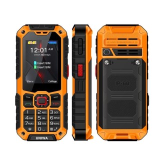 UNIWA S9 Rugged Phone, 2.4 inch UNISOC TIGER T117, 3000mAh Battery, 21 Keys, Network: 4G(Orange)