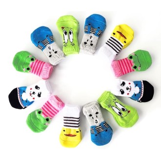 2 Pairs Cute Puppy Dogs Pet Knitted Anti-slip Socks, Size:M (Bear)