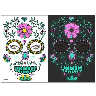 Halloween Two-Color Luminous Funny Tattoo Stickers Face Sticker(FCY-004)