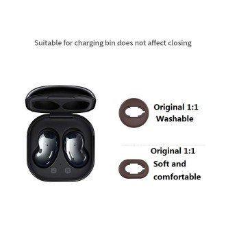 2 Sets Bluetooth Earphone Silicone Earplug Caps For Samsung Galaxy Buds Live(Brown-2 Pairs)