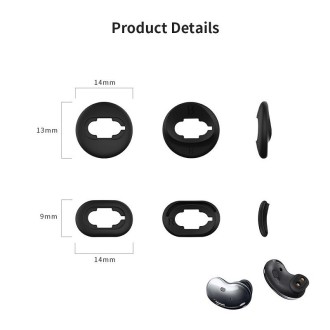 2 Sets Bluetooth Earphone Silicone Earplug Caps For Samsung Galaxy Buds Live(Brown-2 Pairs)