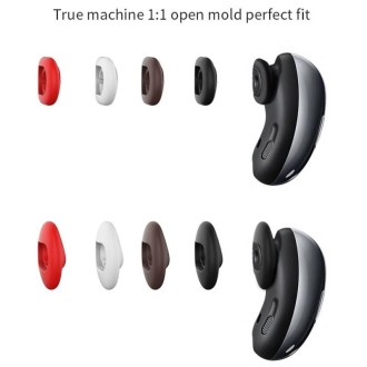 2 Sets Bluetooth Earphone Silicone Earplug Caps For Samsung Galaxy Buds Live(Brown-2 Pairs)