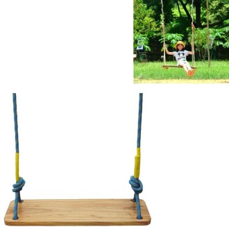 Outdoor Swing Indoor Balcony Children Adult Solid Wood Swing, Style:Climbing Rope(60x18 cm)