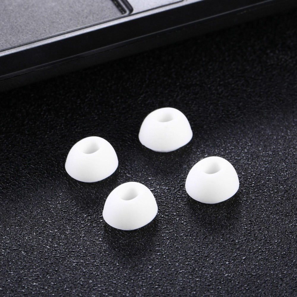 2 Pairs Soft Silicone Ear Caps with Net for AirPods Earphones, Size:S