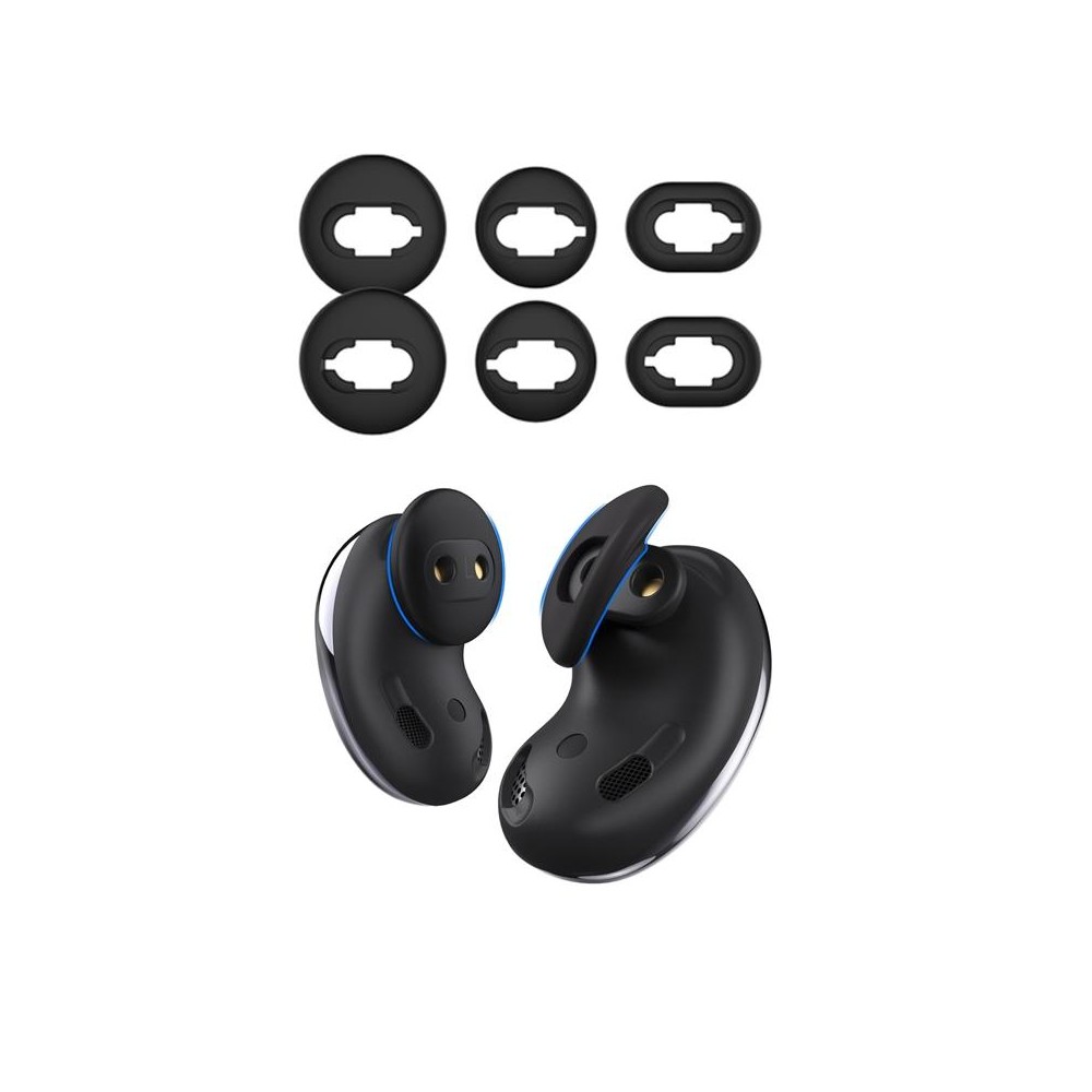 For Samsung Galaxy Buds Live AhaStyle PT132 S+M+L Silicone Earbud(Black)