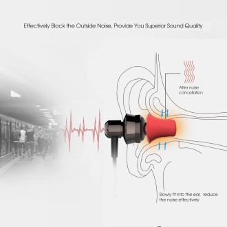 6 Pairs New Bee NB-M1 Slow Rebound Memory Foam Ear Caps with Storage Box, Suitable for 5mm-7mm Earphone Plugs(Red)