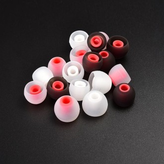 QKZ GJES 6-in-1 In-Ear Earphone Silicone Ear Caps(Transparent White)