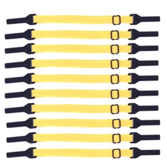 10pcs Short Style Glasses Non-Slip Rope Adjustable Elastic Sports Legs Anti-Drop Fixed Strap(Deep Yellow)