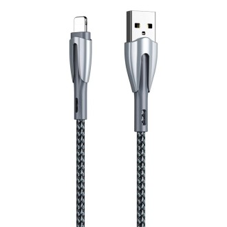 REMAX RC-162i Armor Series 3A USB to 8 Pin Charging Cable, Cable Length: 1m (Silver)