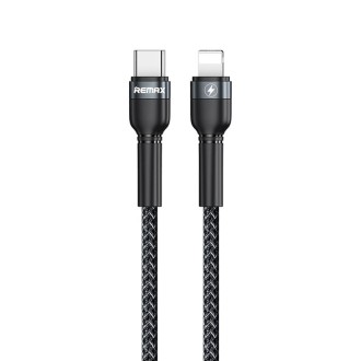 REMAX RC-171 Jany Series 1m PD20W USB to 8 Pin Aluminum Alloy Braid Fast Charging Data Cable (Black)