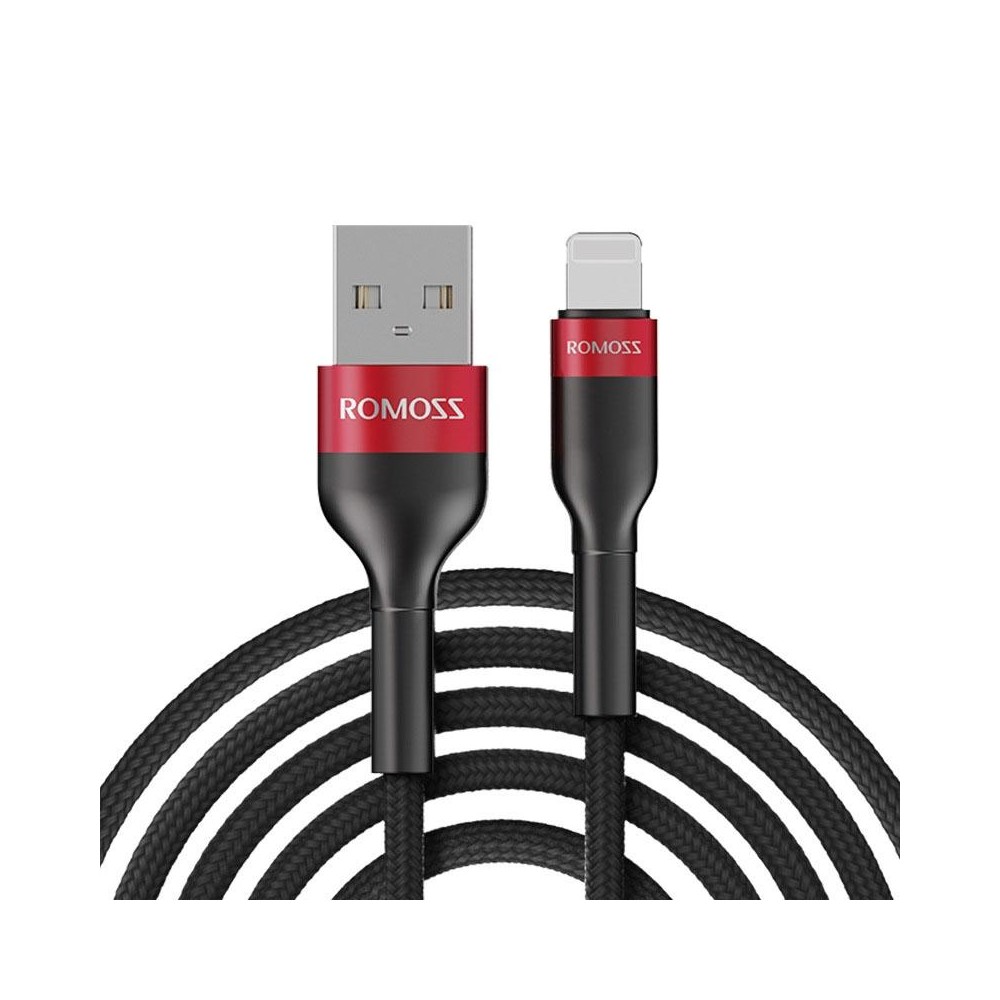 ROMOSS  CB12B 2.4A 8 Pin Fast Charging Cable For IPhone / IPad Data Cable 1.5m(Red Black)