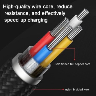 ROMOSS  CB12B 2.4A 8 Pin Fast Charging Cable For IPhone / IPad Data Cable 1.5m(Red Black)