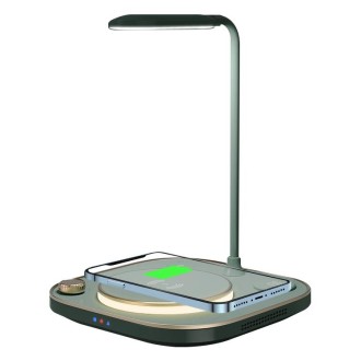 X3 15W 3 in 1 Wireless Charger, Table Lamp (Green)