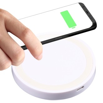 5W Universal QI Standard Round Wireless Charging Pad(White)