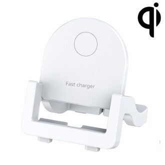 KH-18 15W Vertical Wireless Fast Charger with Phone Holder(White)