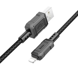 hoco X94 Leader 2.4A USB to 8 Pin Charging Data Dable, Length:1m(Black)