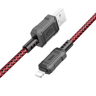 hoco X94 Leader 2.4A USB to 8 Pin Charging Data Dable, Length:1m(Red)