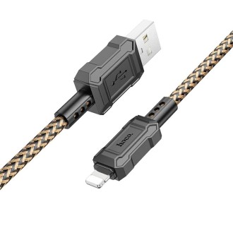 hoco X94 Leader 2.4A USB to 8 Pin Charging Data Dable, Length:1m(Gold)