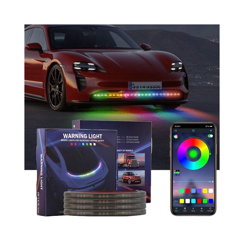 Car Phantom Daytime Running Lights LED Streamer Warning Turning Lights, Length: A12-120cm APP Model