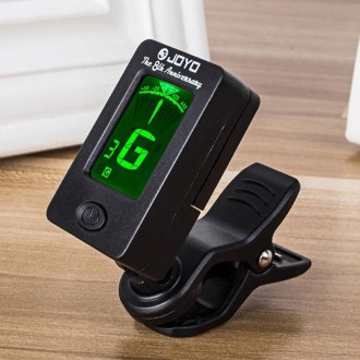 JOYO JT-01 Clip Type Universal String Instrument Tuner Multi-Function Guitar Electronic Tuner with Digital Display, Size: 4.5 x 