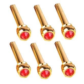 6PCS Guitar Dipping Pure Copper Citrimine Guitar Caps, Style: Crystal Head (Red)