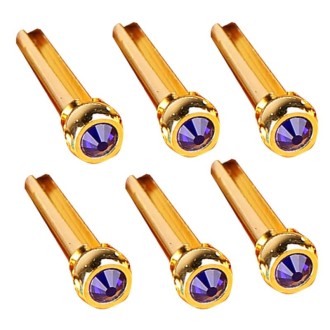 6PCS Guitar Dipping Pure Copper Citrimine Guitar Caps, Style: Crystal Head (Purple)