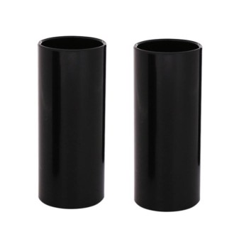 2PCS Stainless Steel Guitar Slide Tube Folk Slide Block, Size: 70mm(Black)