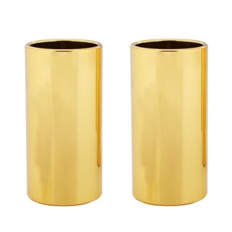 2PCS Stainless Steel Guitar Slide Tube Folk Slide Block, Size: 60mm(Gold)