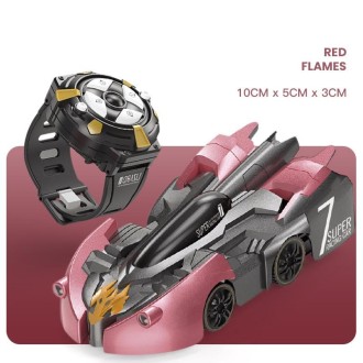 Remote Control Wall Climbing Car Mini Electric Remote Control Car Children Toy(Red Flame Watch RC Edition)