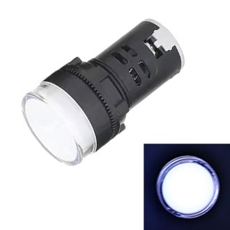 24V AD16-22D / S 22mm LED Signal Indicator Light Lamp (White)