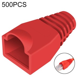 Network Cable Boots Cap Cover for RJ45, Green (500 pcs in one packaging , the price is for 500 pcs)(Red)