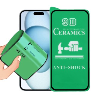 For iPhone 15 9D Full Screen Full Glue Ceramic Film