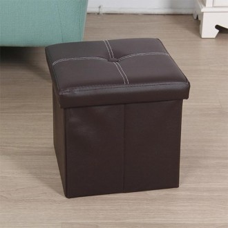 Storage Box Creative Dormitory Storage Stool(Brown)