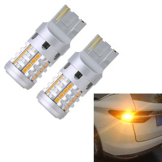 2pcs 7440 IC12-28V / 16.68W / 1.39A Car 3020EMC-26 Constant Current Wide Voltage Turn Signal Light (Yellow Light)