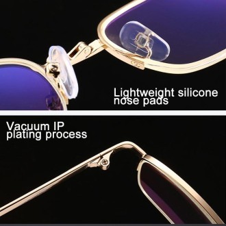 Folding Anti Blue-ray Presbyopic Reading Glasses with Case & Cleaning Cloth, +4.00D(Gold)