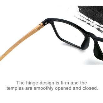 Black Frame Spring Hinge Anti Fatigue & Blue-ray Presbyopic Glasses, +4.00D