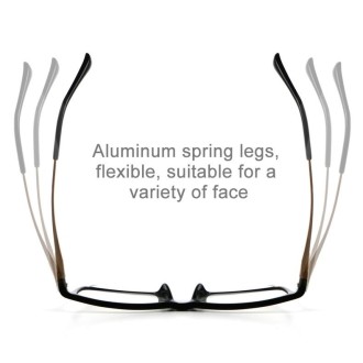 Black Frame Spring Hinge Anti Fatigue & Blue-ray Presbyopic Glasses, +4.00D