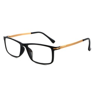 Black Frame Spring Hinge Anti Fatigue & Blue-ray Presbyopic Glasses, +4.00D