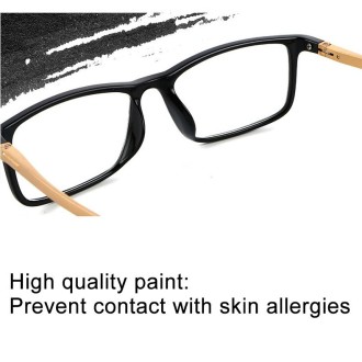 Black Frame Spring Hinge Anti Fatigue & Blue-ray Presbyopic Glasses, +4.00D