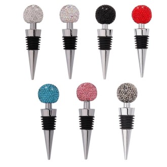 Crystal Ball Red Wine Stopper Diamond Zinc Alloy Metal Sealed Wine Cork(AB)