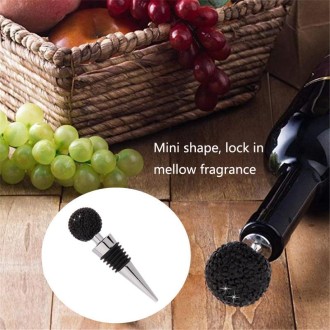 Crystal Ball Red Wine Stopper Diamond Zinc Alloy Metal Sealed Wine Cork(AB)