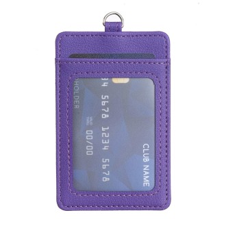 BFK15 Vertical ID Card Bag with Lanyard(Purple)