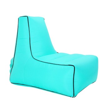 BB1082 Inflatable Sofa Inflatable Bed Outdoor Folding Portable Air Sofa Size: 100 x 90 x 80cm(Lake Green)