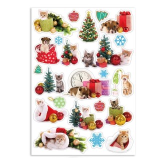 1 Set Christmas Cartoon Illustration Kids Toy Stickers, Size: 148x210mm(P-1)