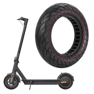 For Kugoo M4 Electric Scooter 10 Inch Inflatable Honeycomb Solid Run-flat Tire(36mm Slot Red)