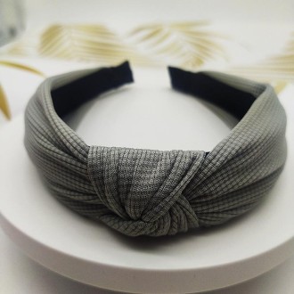 5cm Wide-brimmed Pressed Hair Solid Color Headband(Light Gray)