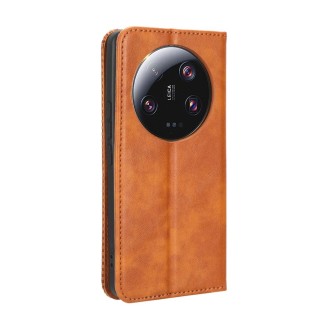 For Xiaomi 13 Ultra Magnetic Buckle Retro Texture Leather Phone Case(Brown)