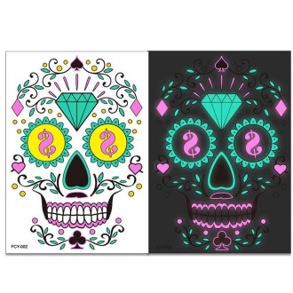 Halloween Two-Color Luminous Funny Tattoo Stickers Face Sticker(FCY-002)