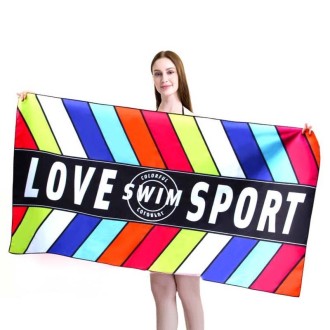 Sports Fitness Swimming Bath Towel Printed Double-Sided Velvet Absorbent Quick-Drying Beach Towel, Size: 156x81cm (Quick Dry Col